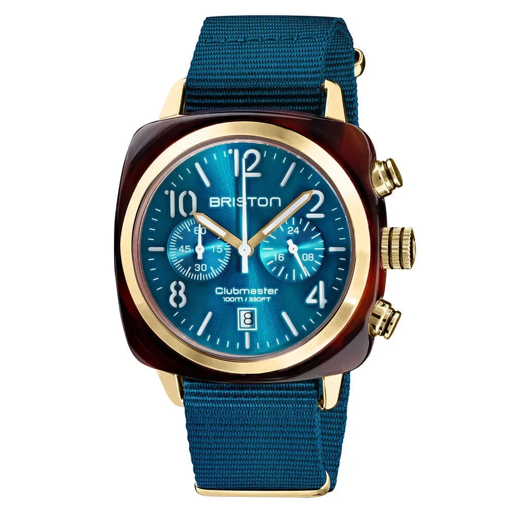 Briston Clubmaster Chrono Peacock Blue Watch 19140.PYA.T.31.NBD